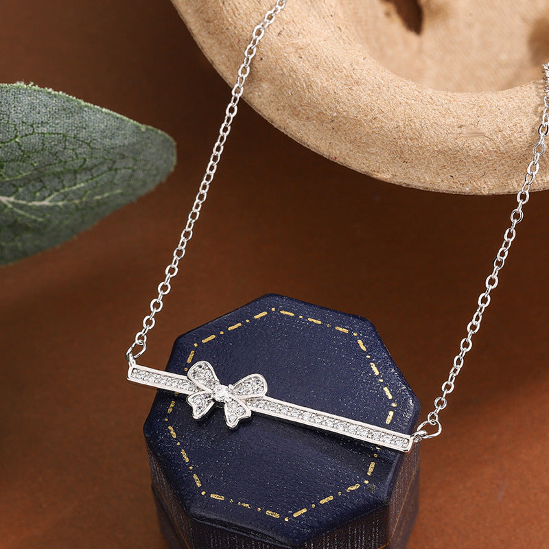 New Womens Stylish Bow Necklace