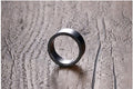 Simple black titanium steel ring