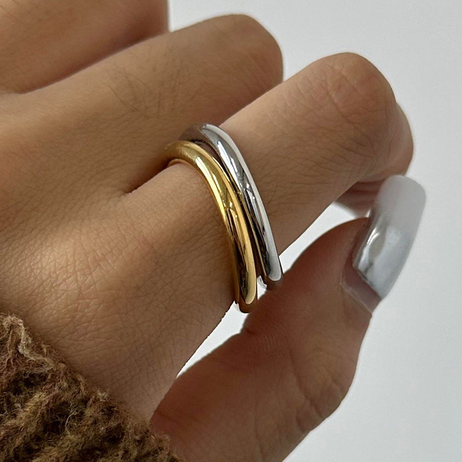 Gold & Silver Layered Rings