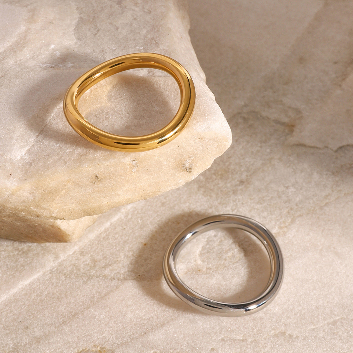 Gold & Silver Layered Rings