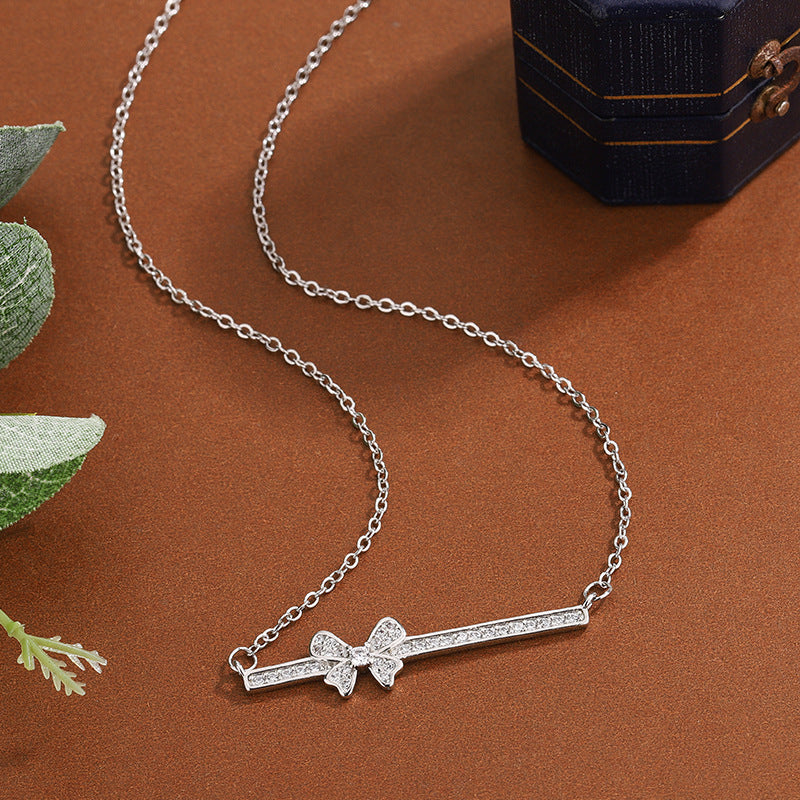 New Womens Stylish Bow Necklace