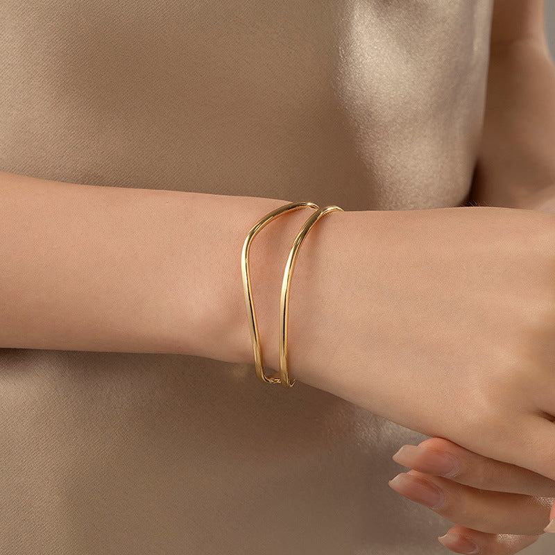 Minimalist Double-Strand Line Bracelet For Women