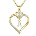 Heart-Shaped Pendant w/ Letter